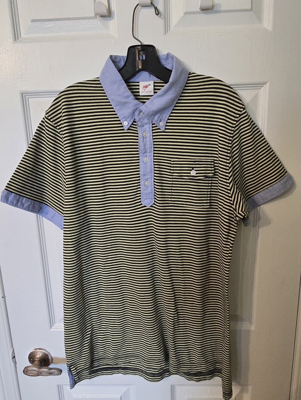 Uniqlo X Michael Bastian Polo with Light Blue Contrast Collar